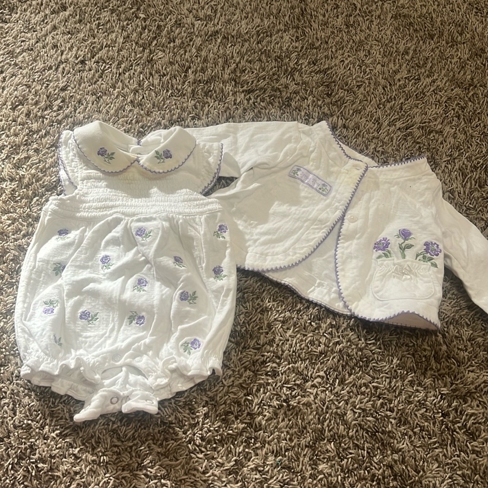 Baby girl nursery rhyme brand 6 to9 months “Spring time”  matching set